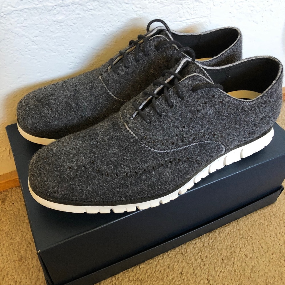 Cole Haan ZeroGrand Wingtip Oxford Wool Sz. 13